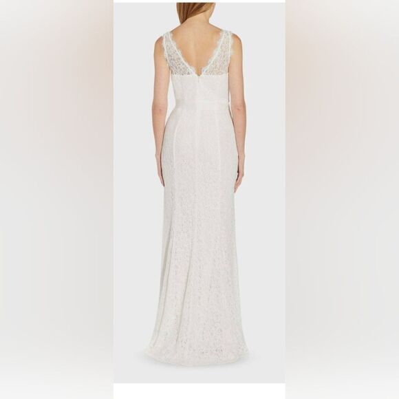 Adrianna Papell Sleeveless Lace Gown NWT size 8 White - Picture 2 of 6